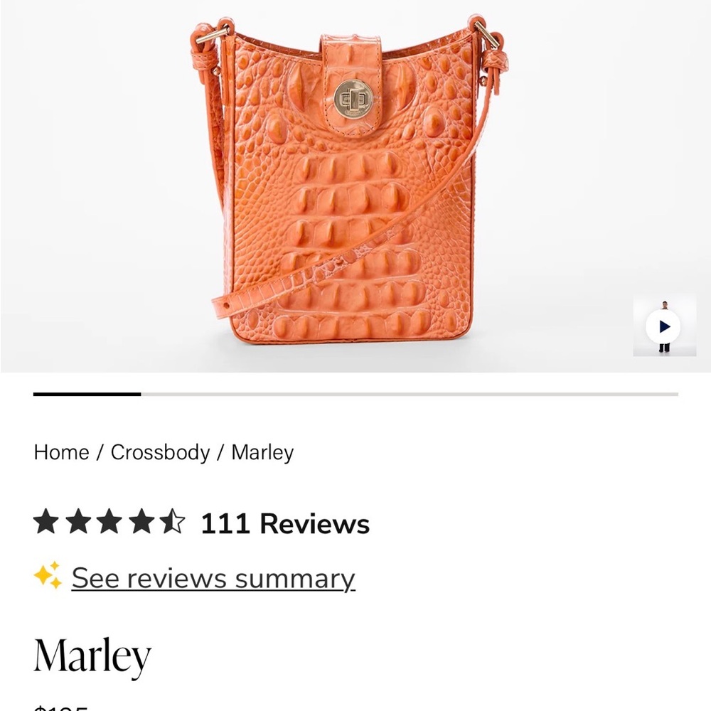 🌸NWT BRAHMIN MARLEY ORANGE CROSSBODY